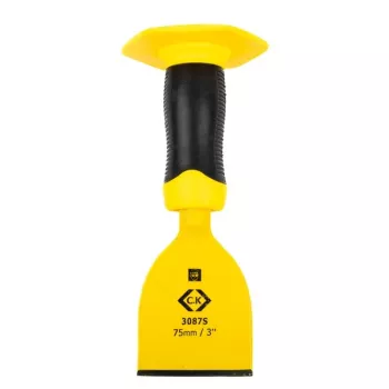 C.K Tools T3087S 3 cinceles planos 75 mm de ancho de hoja, 220 mm de longitud, vástago hexagonal
