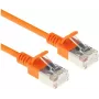 ACT DC7130 Cable de parcheo LSZH U/FTP CAT6A Slimline Snagless RJ45 naranja 0,15 m para datacenter
