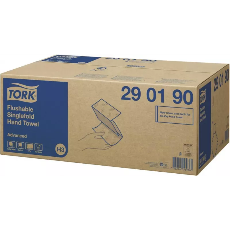 Tork 290190 Rollo de papel de manos Advanced 2 capas, blanco, 150 m, 6 rollos