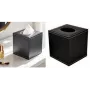 DEFLECTO DEFTISSQU tapa de piel sintética para caja de pañuelos cuadrada en negro