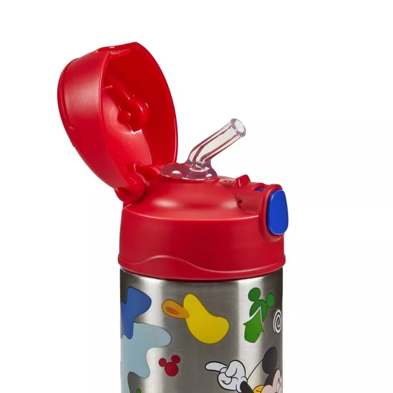 THERMOS FUNTAINER Botella con pajita, Disney Minnie Mouse, 0,35 L, acero inoxidable, rosa 4113.412.035