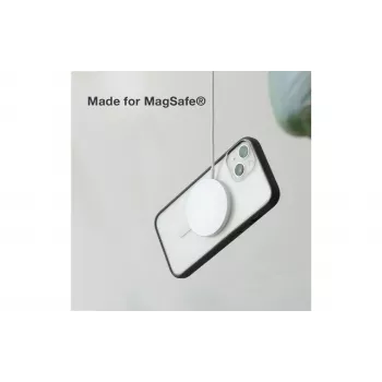 Woodcessories ECO643 funda para iPhone 14 Plus - tapa trasera ecológica negra y transparente