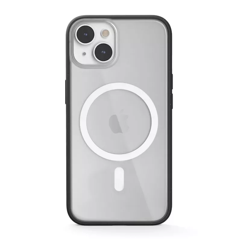 Woodcessories ECO643 funda para iPhone 14 Plus - tapa trasera ecológica negra y transparente