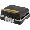 DOMO DO9281W Inky Black Gofrera belga, 1600 W, antiadherente, termostato regulable, asa Cool-Touch, almacenamiento vertical