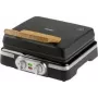 DOMO DO9281W Inky Black Gofrera belga, 1600 W, antiadherente, termostato regulable, asa Cool-Touch, almacenamiento vertical