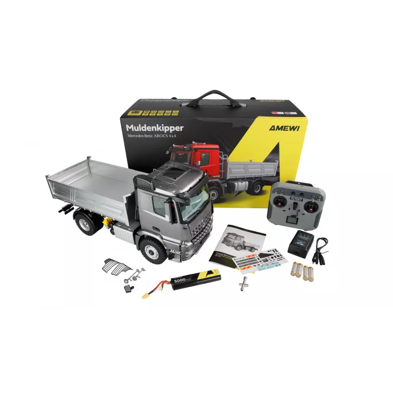 Amewi Mercedes-Benz Arocs volquete 4x4 1:14 RTR antracita (22692)