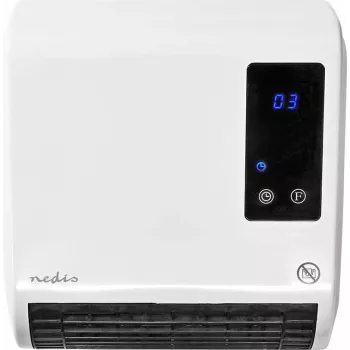 Nedis HTBA20WT calefactor cerámico 1500 W blanco/gris para hasta 20 m²