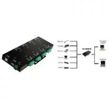 EXSYS EX-1339HMVS Adaptador serie USB 2.0 a RS-232/422/485 de 8 puertos con aislamiento óptico