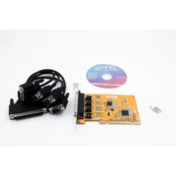 EXSYS Tarjeta serie PCI RS-232 de 4 puertos con chipset FTDI (EX-41084)