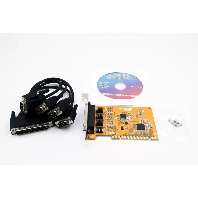 EXSYS Tarjeta serie PCI RS-232 de 4 puertos con chipset FTDI (EX-41084)