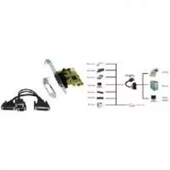 EXSYS EX-44343 tarjeta PCIe – 2x RS-232 serie + 1x paralelo