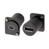 Adaptador tipo D EXSYS EX-49169 Mini DisplayPort hembra a DisplayPort hembra para montaje en panel