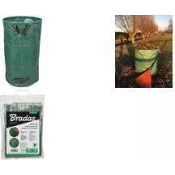Bolsa de jardín plegable Bradas PICK-UP 270L verde resistente al desgarro e impermeable TQ-B270