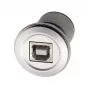 Adaptador de empotrar metálico EXSYS EX-49192 USB 2.0 Type-B hembra a hembra