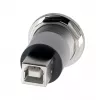 Adaptador de empotrar metálico EXSYS EX-49192 USB 2.0 Type-B hembra a hembra