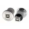 Adaptador de empotrar metálico EXSYS EX-49192 USB 2.0 Type-B hembra a hembra