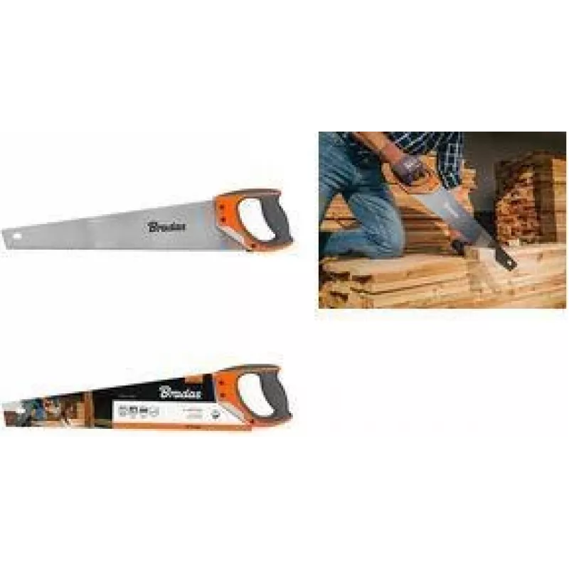 Sierra de mano Bradas V-SERIES 500 mm acero templado SK5 dientes con triple afilado KT-V1407