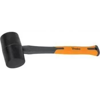 Bradas Martillo de goma 450 g Antracita/Naranja 340 mm Mango de fibra de vidrio Mango TPR antideslizante DIY-HF6045