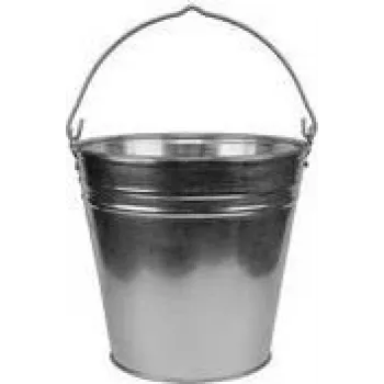Bradas Cubo de acero galvanizado 5 L Plata con asa de metal J5314