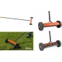Bradas Escarificador de césped con ruedas, naranja/antracita, marco de metal, mango de PVC, púas de acero, ancho de trabajo 32 cm, 1 ud. (KT-V2045)