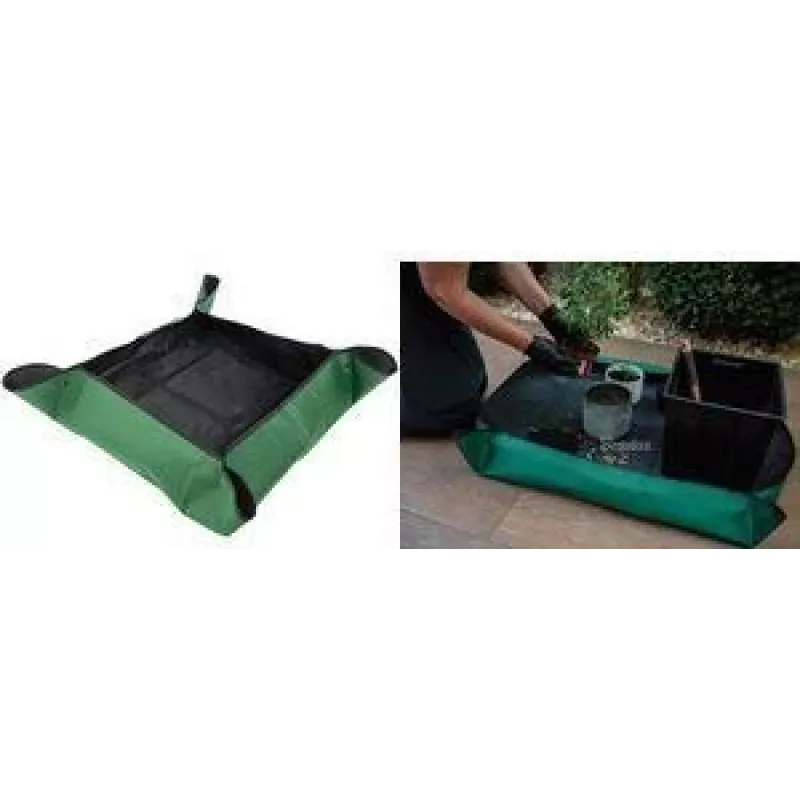 Bradas Esterilla de trasplante para plantas, 1000 x 1000 mm, verde/negro, impermeable, material exterior Oxford 600D, material interior PE, 1 ud. (TQ-P2/100)