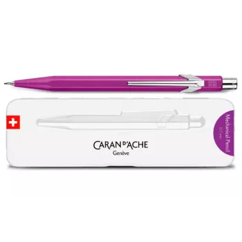 Portaminas CARAN D'ACHE 844 Colormat-X 0,7 mm, carcasa hexagonal de aluminio satinado violeta 844.605