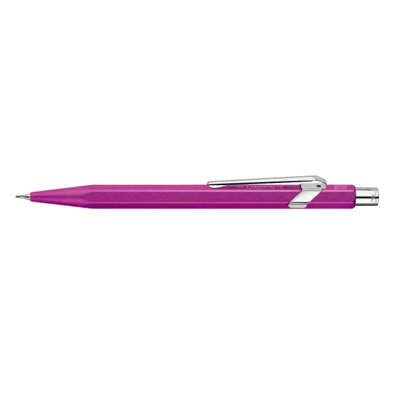 Portaminas CARAN D'ACHE 844 Colormat-X 0,7 mm, carcasa hexagonal de aluminio satinado violeta 844.605