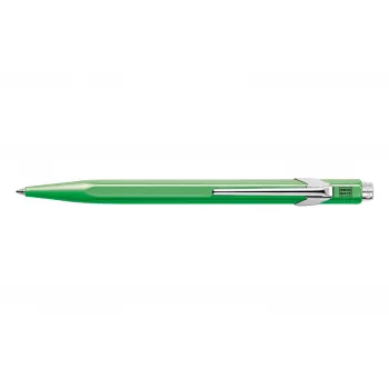 Bolígrafo Caran d'Ache 849 PopLine Fluo - cuerpo verde fluorescente, tinta azul medio 849.230