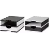 Styro 268-0102.0905S Organizador de escritorio de poliestireno negro / blanco