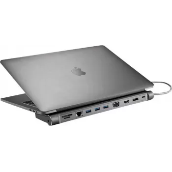 XTREMEMAC XWH-CDH-13 Docking station USB-C de 12 puertos gris espacial