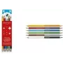 Caran d'Ache Swisscolor Bicolor Lápices de colores acuarelables solubles en agua, 6 lápices bicolor = 12 colores, hexagonales, cedro FSC 1285.706