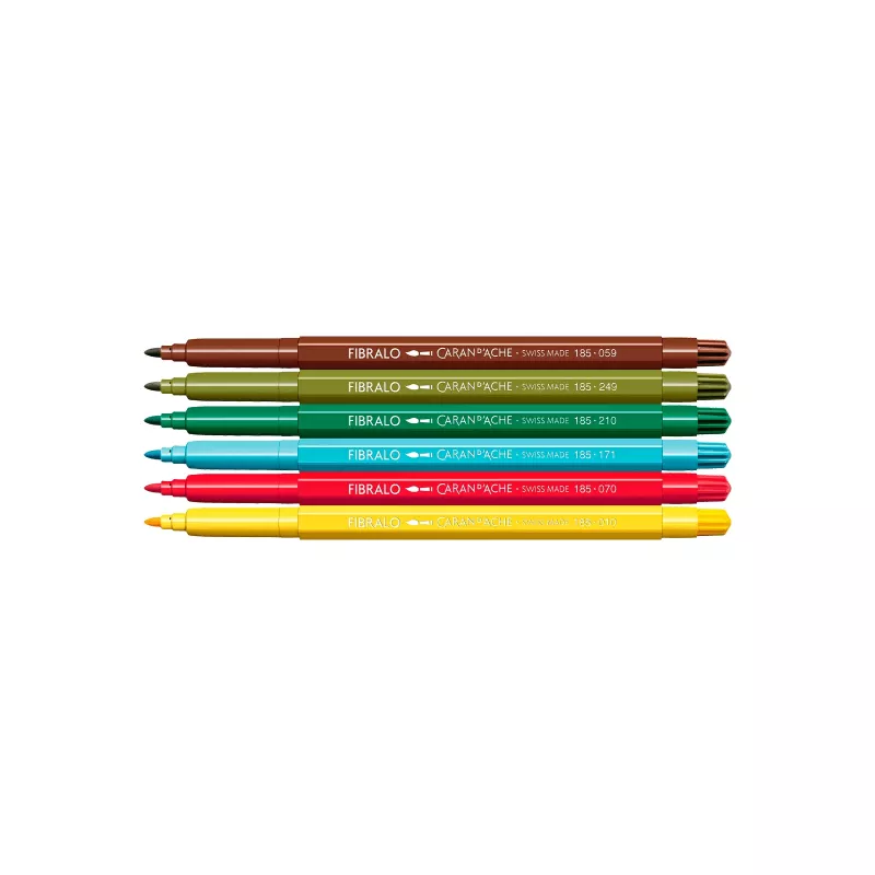 Caran d'Ache Fibralo Kawaii Rotuladores suizos, set de 6, tinta base agua 185.804