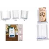 EUROPEL Expositor de folletos de mesa ajustable, 1 compartimento, poliestireno cristalino, ángulo de 3 posiciones, A4 vertical 350078
