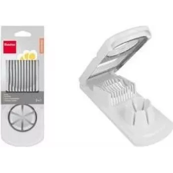Metaltex Cortador de huevos universal, plástico ABS, plata/blanco, 1 ud. (204510014)