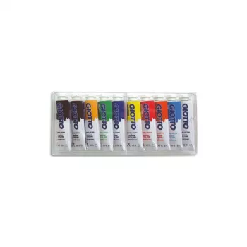 GIOTTO Extra Fine Caja de gouache, 10 tubos de aluminio de 10 ml, colores variados F30190000