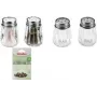 Metaltex Set de salero y pimentero, vidrio / acero inoxidable, 2 uds., 30 mm x 45 mm 252905080