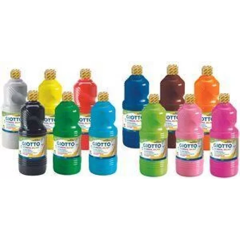 GIOTTO pintura escolar gouache, 1000 ml, colores surtidos, F53570000