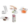 Metaltex Mandolino Rallador universal con 4 accesorios de acero inoxidable, plata/blanco 194575080