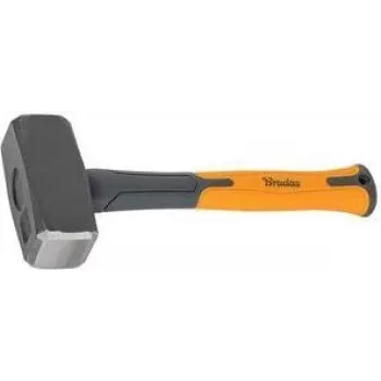 Bradas DIY-HF5100 mazo, cabeza de 1000 g, antracita/naranja, mango de fibra de vidrio de 280 mm con empuñadura TPR antideslizante, 1 ud.