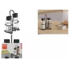 Metaltex Spice Line set de salero y pimentero, 3 piezas, vidrio con tapas de plástico negro, transparente 252871000
