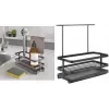 Organizador de fregadero Metaltex Tokyo LAVA, negro mate, metal, resistente al óxido, resistente a los golpes, 1 ud. 352902000