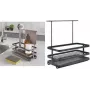 Organizador de fregadero Metaltex Tokyo LAVA, negro mate, metal, resistente al óxido, resistente a los golpes, 1 ud. 352902000