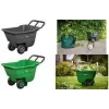 Carretilla de jardín Bradas HANDY-GO 90 L verde, 150 kg de capacidad, cubeta de plástico, chasis de acero, rueda neumática TQ-WB090GR