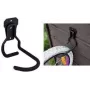Gancho de pared para bicicleta en J Bradas de alta resistencia, placa de acero 60 x 85 mm, 3 agujeros, 1 ud. (DIY-HG2140)
