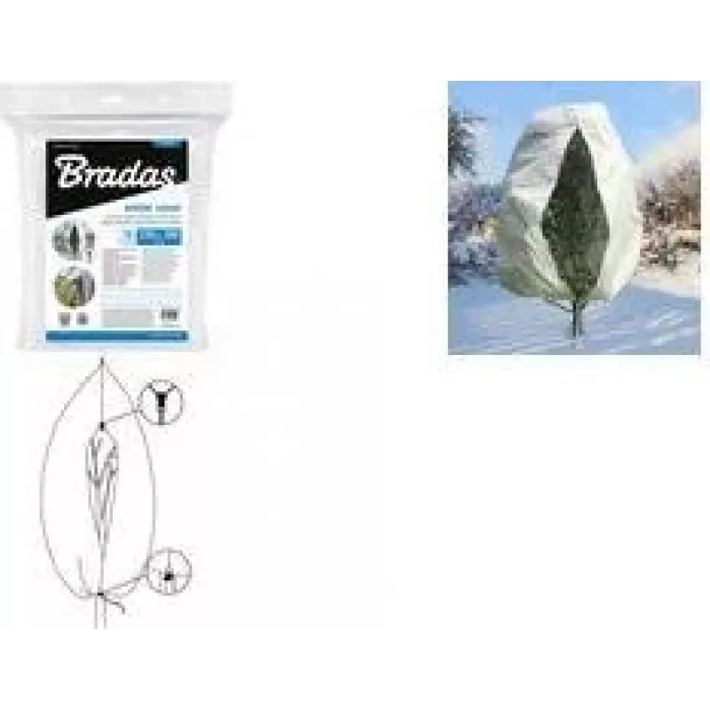 Cubierta de invierno para plantas Bradas de vellón, 760 mm de diámetro, blanco, 1,2 x 1,8 m, 50 g/m², 1 ud. AWWC503120180