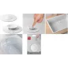 Rejilla de desagüe universal de silicona Metaltex 2 en 1 con colador y tapón, blanco 297558000