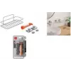 Estante de pared Metaltex Reflex Luxy Vacuum-Fix plateado 1 nivel 403329000