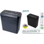 PAVO destructora de documentos de corte en tiras 12 hojas, tiras de 6 mm, boca de 220 mm, depósito de 18 L, negra (8000784)