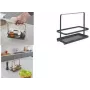 Metaltex Tokyo LAVA especiero con asa de transporte, metal recubierto negro mate 352912000