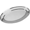 Metaltex bandeja de servir ovalada, acero inoxidable, pulido brillante, 300 mm de ancho, plateada, apta para lavavajillas, 1 unidad 690715010